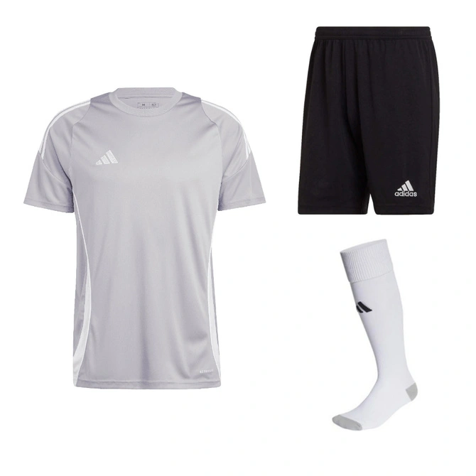 Komplet Strój Piłkarski Adidas TIRO 24 Szary (IS1012 + H57504)