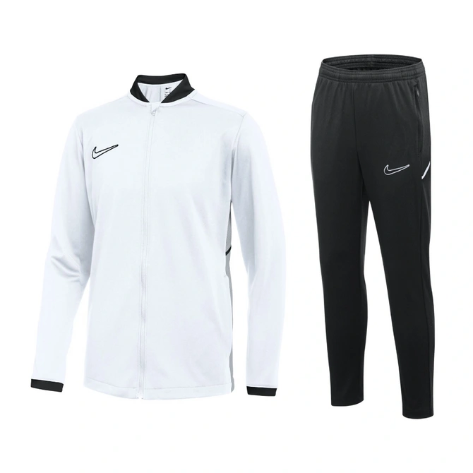 Dziecięcy Dres Sportowy Nike Academy 25 Długi Zamek biały (FZ9836 100 + FZ9816 010)