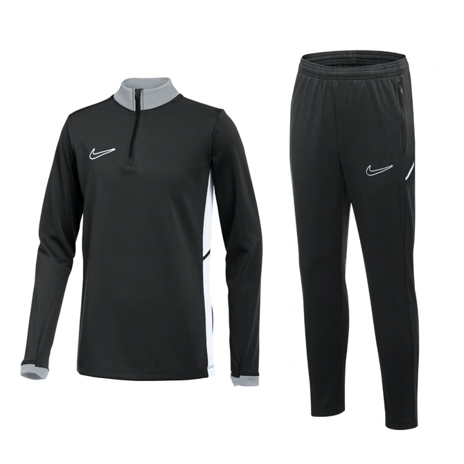 Dziecięcy Dres Sportowy Nike Academy 25 Krótki Zamek czarny (FZ9773 010 + FZ9816 010)