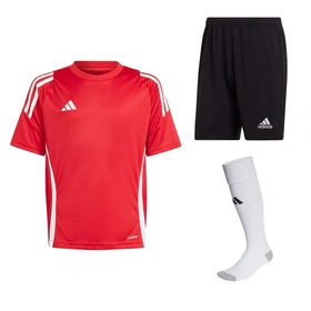 Dziecięcy Komplet Piłkarski Adidas TIRO 24 Czerwony (IS1030 + H57502)