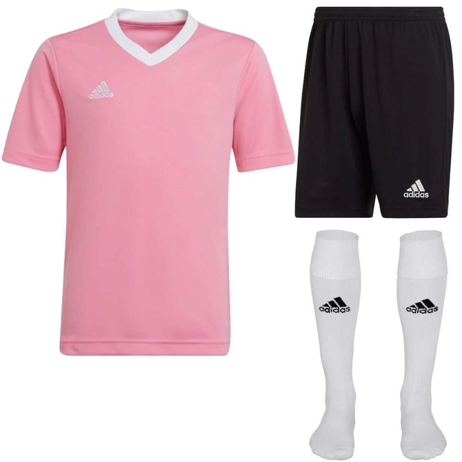 Dziecięcy Komplet Piłkarski Adidas Entrada 22 Różowy (HC5055)
