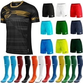 Komplet Strój Piłkarski Zina La Liga Junior Czarno-Złoty