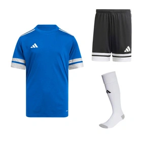 Dziecięcy Komplet Piłkarski Adidas Squadra 25 Niebieski (JJ0054 + JJ2417)