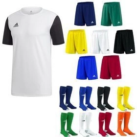 Dziecięcy Komplet - Strój Piłkarski Adidas Estro 19 biało-czarny (DP3234)