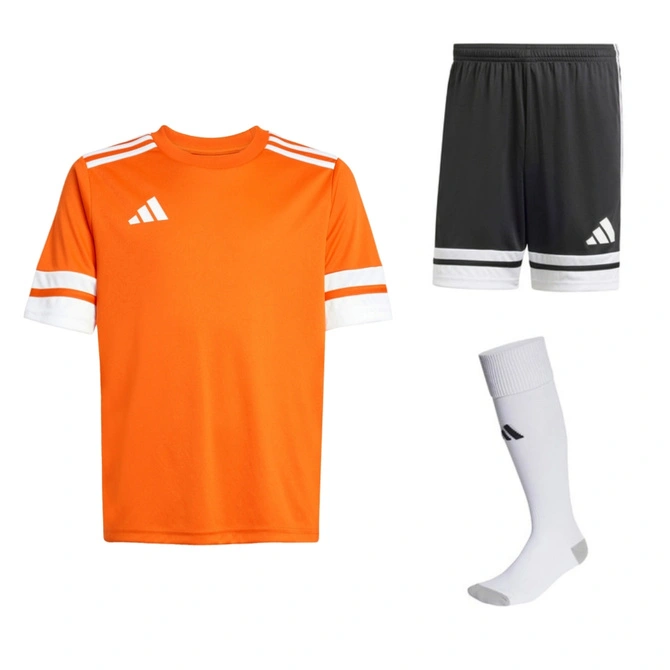 Dziecięcy Komplet Piłkarski Adidas Squadra 25 Pomarańczowy (JC8666 + JJ2417)