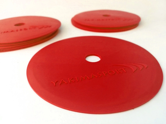 Znaczniki pola płaskie (maty znakujące) - zestaw 10 szt. czerwone (100584)