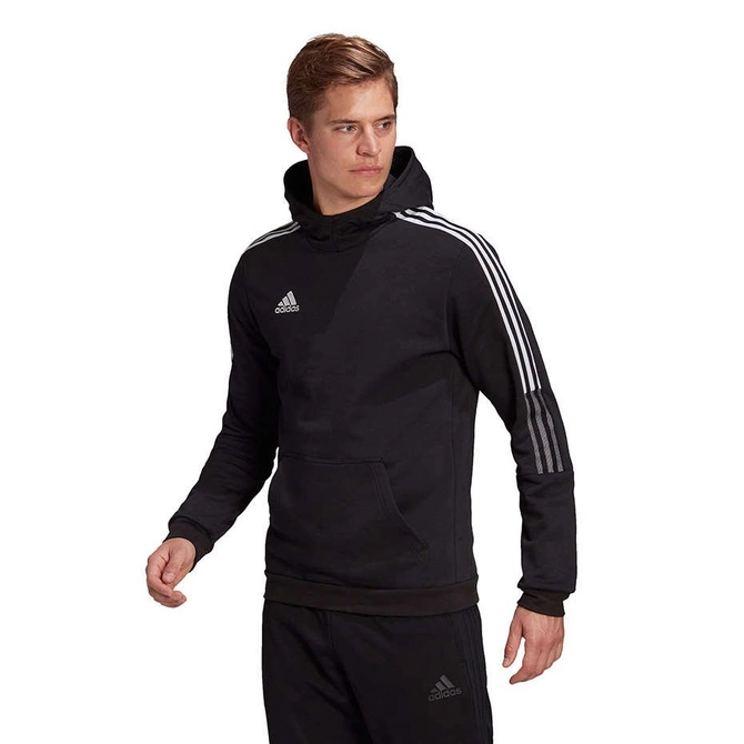 Męska Bluza z Kapturem Adidas Tiro 21 Sweat Hoody Czarna (GM7341)