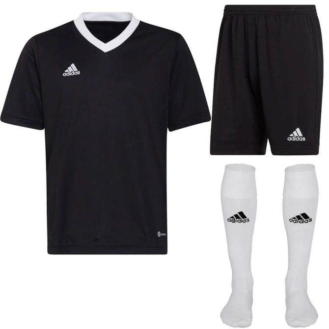 Dziecięcy Komplet Piłkarski Adidas Entrada 22 Czarny (H57497)