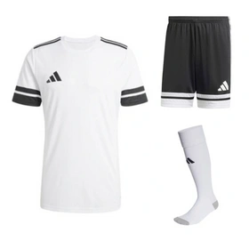 Komplet Strój Piłkarski Adidas SQUADRA 25 Biały (JG5834 + JH3402)