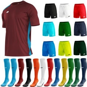 Komplet Strój Piłkarski Zina Contra Bordowy