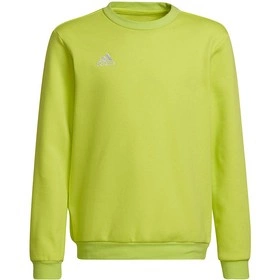 Bluza Dziecięca Bawełniana Adidas Entrada 22 Sweat Top Limonkowa (HC5043)