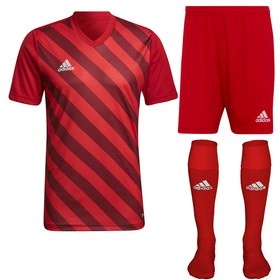 Męski Komplet Piłkarski Adidas Entrada 22 GFX Czerwony (HB0572)