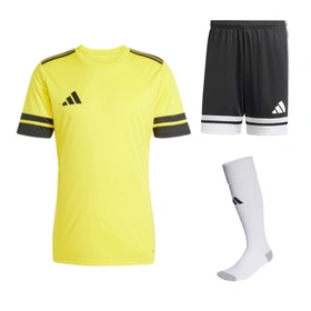 Komplet Strój Piłkarski Adidas SQUADRA 25 Żółty (JG5831 + JH3402)