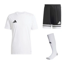 Komplet Strój Piłkarski Adidas SQUADRA 25 Biały (JG5834 + JH3402)