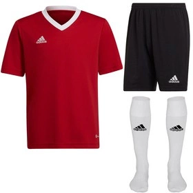 Dziecięcy Komplet Piłkarski Adidas Entrada 22 Czerwony (H57496)