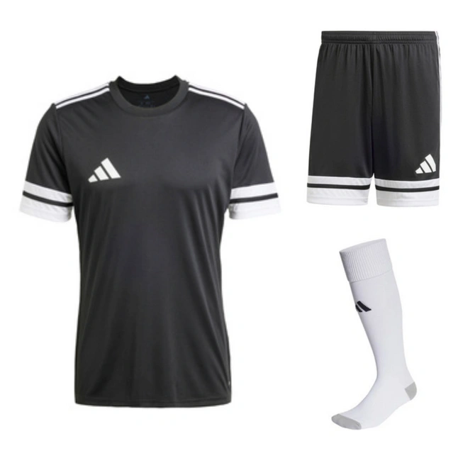 Komplet Strój Piłkarski Adidas SQUADRA 25 Czarny (JG5832 + JH3402)