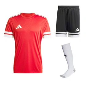 Komplet Strój Piłkarski Adidas SQUADRA 25 Czerwony (JE2601 + JH3402)