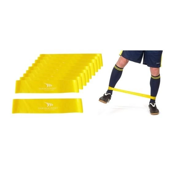 Guma fitness - zestaw 20 gum ŻÓŁTE mały opór