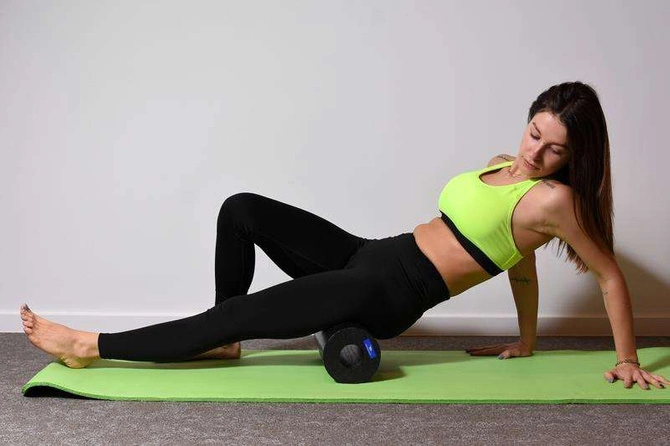 Wałek, Roller do masażu- płaski CZARNY (100211)