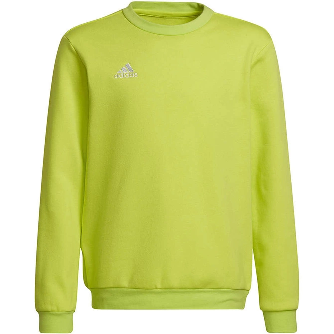 Bluza Dziecięca Bawełniana Adidas Entrada 22 Sweat Top Limonkowa (HC5043)