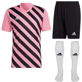 Męski Komplet Piłkarski Adidas Entrada 22 GFX Różowy (HC2633)