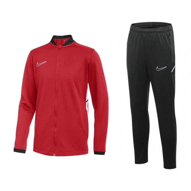 Dziecięcy Dres Sportowy Nike Academy 25 Długi Zamek czerwony (FZ9836 657 + FZ9816 010)