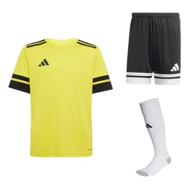 Dziecięcy Komplet Piłkarski Adidas Squadra 25 Żółty (JJ0056 + JJ2417) 