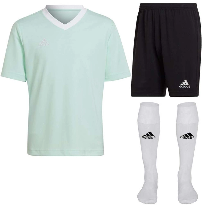 Dziecięcy Komplet Piłkarski Adidas Entrada 22 Miętowy (HC5078)