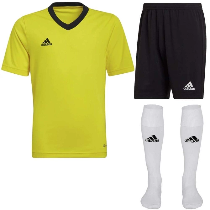 Dziecięcy Komplet Piłkarski Adidas Entrada 22 Żółty (HI2127)