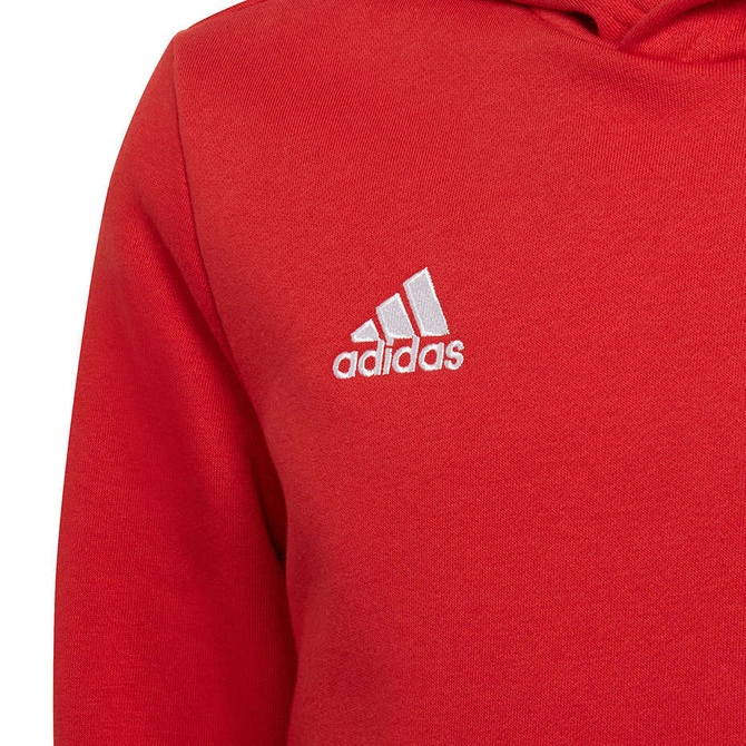 Dziecięca Bluza Bawełniana z Kapturem Adidas Entrada 22 Hoody Czerwona (H57566)