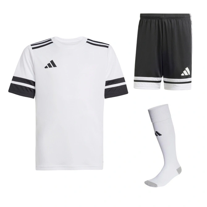 Dziecięcy Komplet Piłkarski Adidas Squadra 25 Biały (JJ0057 + JJ2417)