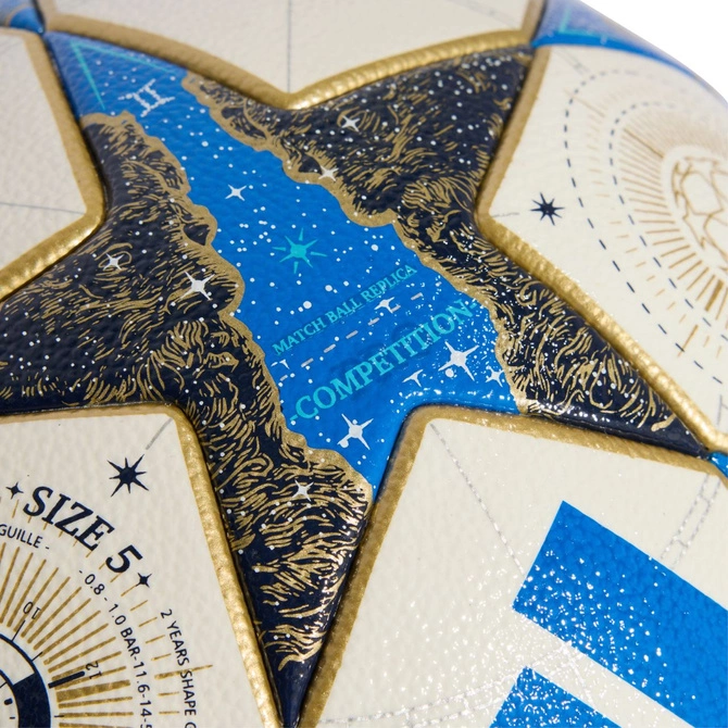 Piłka nożna adidas UCL Competition 25/26 League Phase biało-niebiesko-złota JP1541