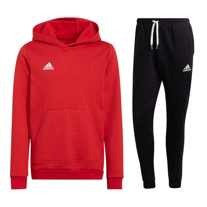 Dziecięcy Komplet Bawełniany Adidas Entrada 22 Czerwony (H57566)