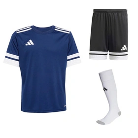 Dziecięcy Komplet Piłkarski Adidas Squadra 25 Granatowy (JJ0053 + JJ2417)