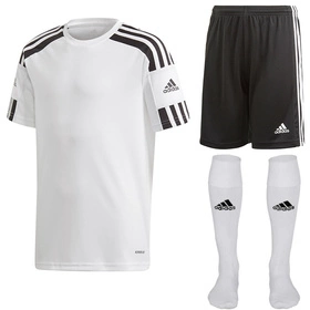 Dziecięcy Komplet Piłkarski Adidas Squadra 21 Biały (GN5738 + GN5767)