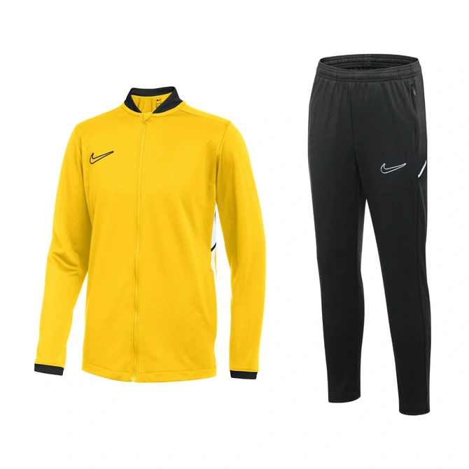 Dziecięcy Dres Sportowy Nike Academy 25 Długi Zamek żółty (FZ9836 719 + FZ9816 010)
