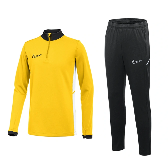 Dziecięcy Dres Sportowy Nike Academy 25 Krótki Zamek żółty (FZ9773 719 + FZ9816 010)