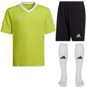 Dziecięcy Komplet Piłkarski Adidas Entrada 22 Limonkowy (HC5079)