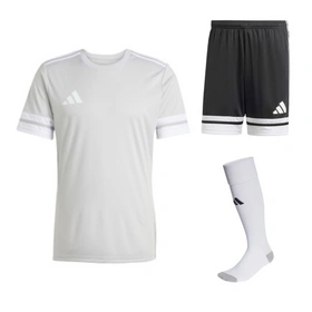 Komplet Strój Piłkarski Adidas SQUADRA 25 Szary (JG5837 + JH3402)