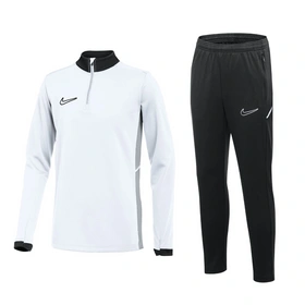 Dziecięcy Dres Sportowy Nike Academy 25 Krótki Zamek biały (FZ9773 100 + FZ9816 010)
