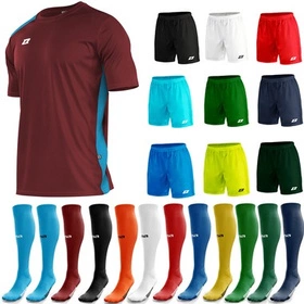 Komplet Strój Piłkarski Zina Contra Junior Bordowy