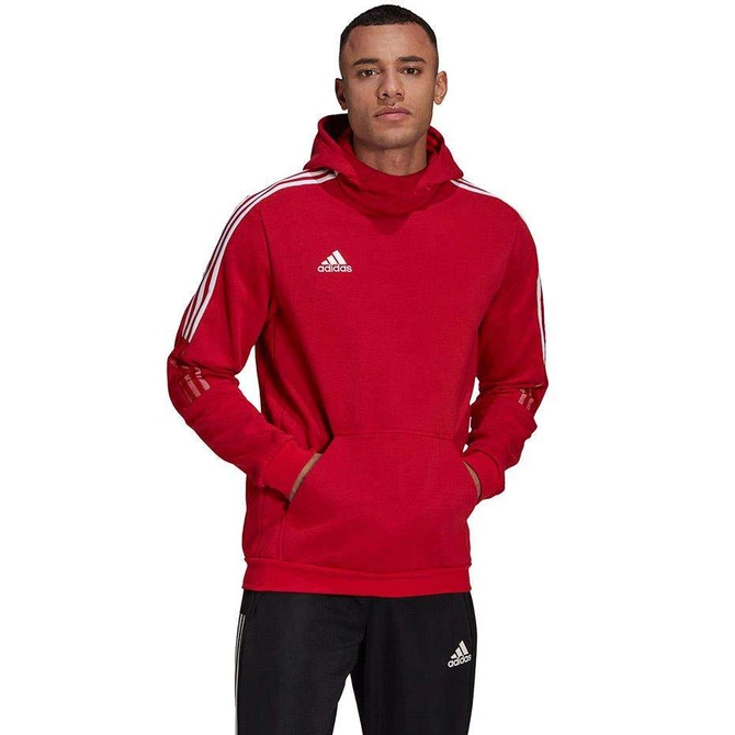 Męska Bluza z Kapturem Adidas Tiro 21 Sweat Hoody Czerwona (GM7353)