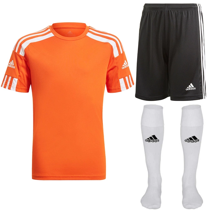 Dziecięcy Komplet Piłkarski Adidas Squadra 21 Pomarańczowy (GN8089 + GN5767)