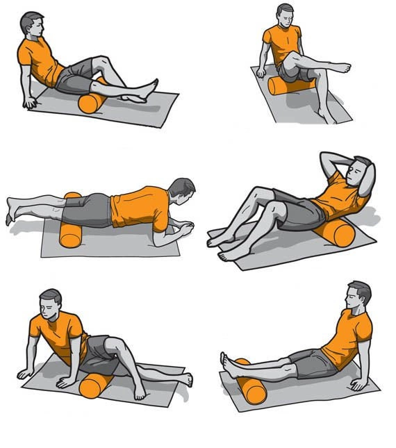 Wałek, Roller do masażu- płaski 45 cm (100129)